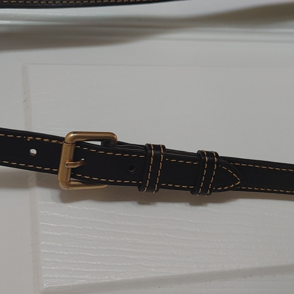 Dooney & Bourke Cross Body Leather Dark Brown Bag - Picture 4 of 5